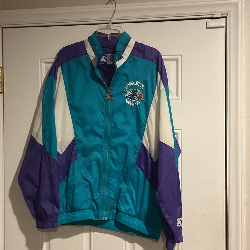 Starter Teal and Purple Varsity Jacket